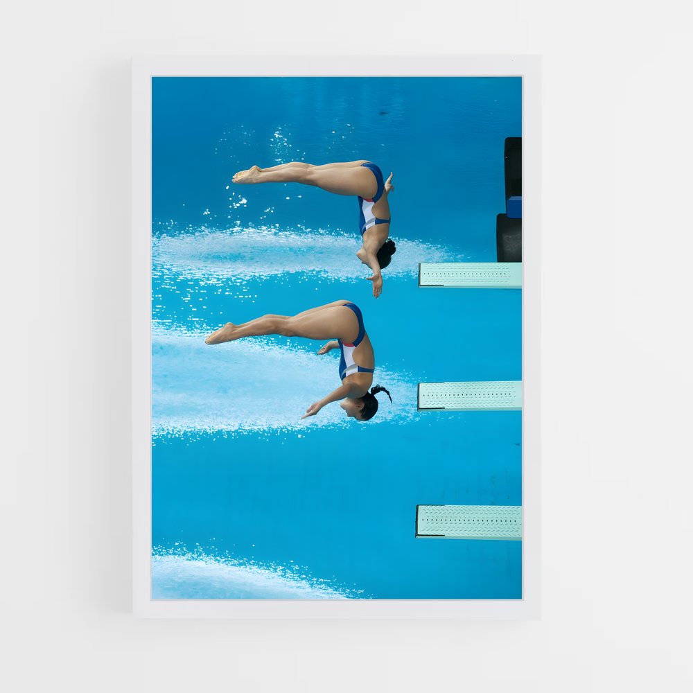 Poster Diving world – affiche Plongeon depuis une plateforme (vue 3)